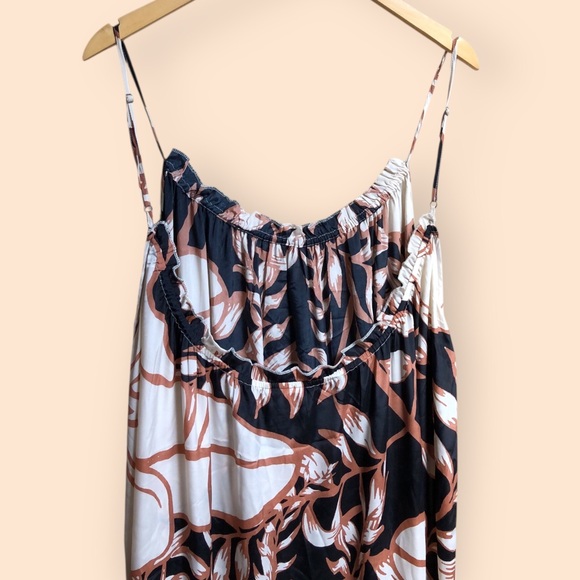 True Destinations NWT Floral Maxi Summer Dress Neutral Lightweight Women’s XL - Picture 9 of 14